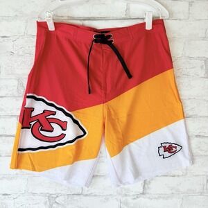 NFL Kansas City Chiefs Board Shorts Men Size M Swim Trunks Drawstring FOCO